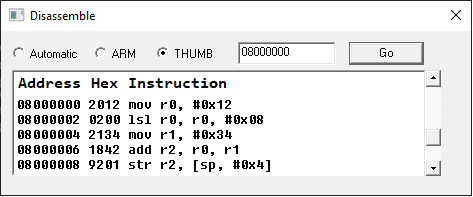 View of ROM instructions